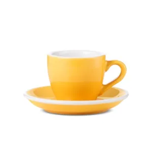 Loveramics Egg Style Espresso Cup & Saucer - Yellow (2.7oz/80ml)