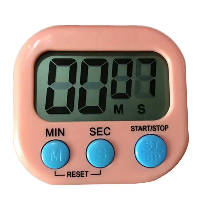 Mini Digital Kitchen Timer Big Digits Loud Alarm Magnetic Backing Stand with Large LCD Display for Cooking Baking Sports Games