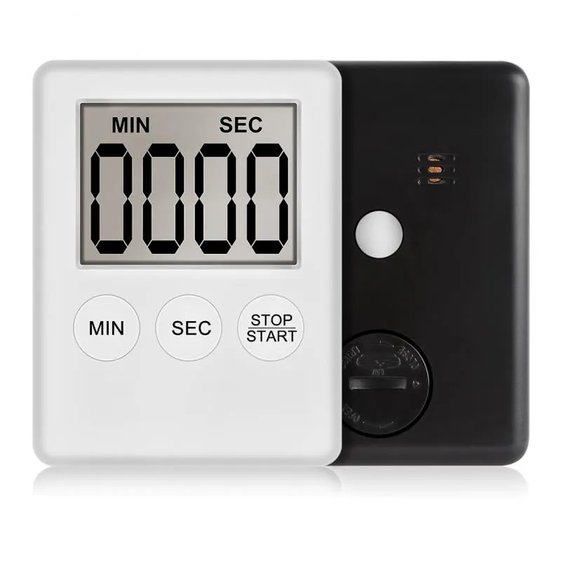 Mini Digital Kitchen Timer Big Digits Loud Alarm Magnetic Backing Stand with Large LCD Display for Cooking Baking Sports Games