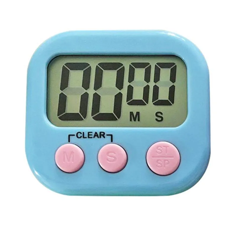 Mini Digital Kitchen Timer Big Digits Loud Alarm Magnetic Backing Stand with Large LCD Display for Cooking Baking Sports Games