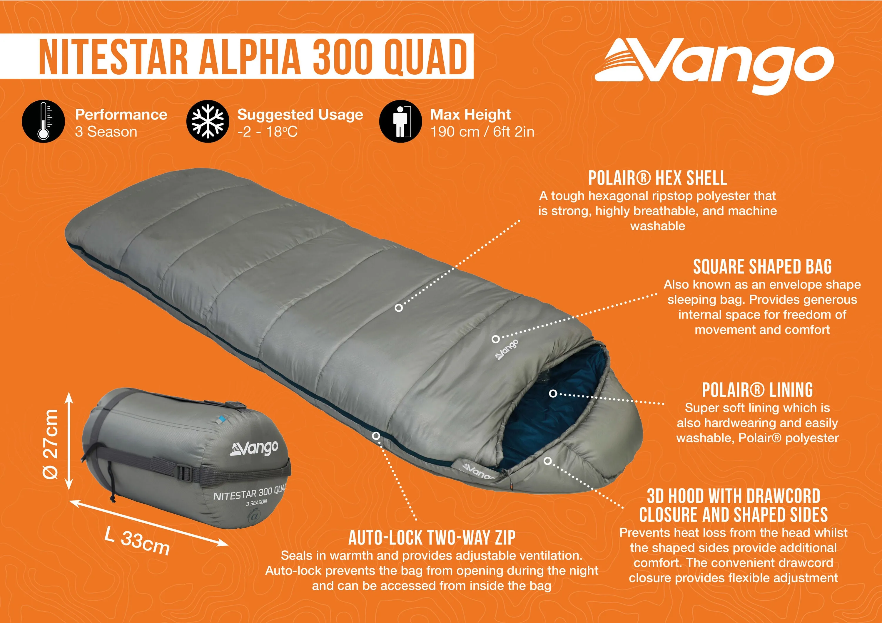 Nitestar Alpha 300 Quad Sleeping Bag