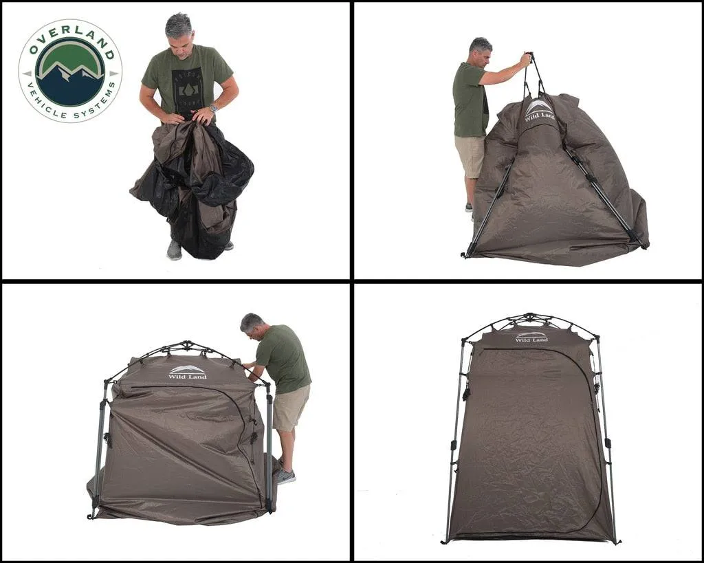 Overland Vehicle Systems Wild Land Camping Gear - Changing Room With Shower and Storage Bag | Universal