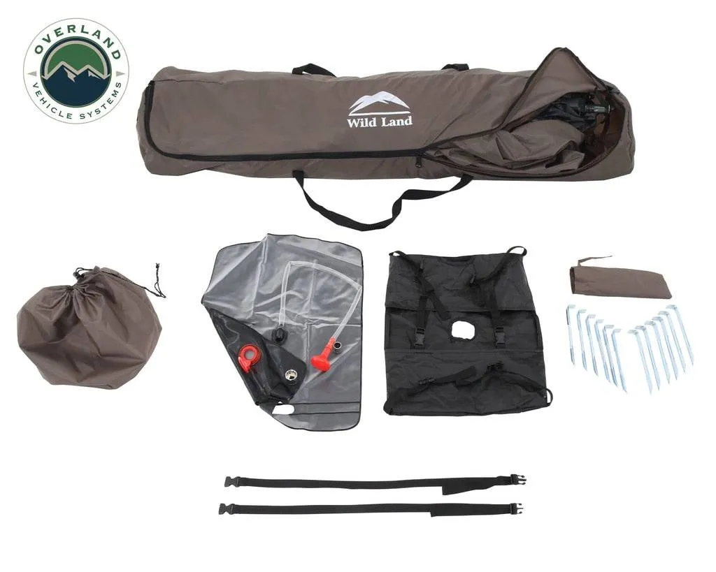 Overland Vehicle Systems Wild Land Camping Gear - Changing Room With Shower and Storage Bag | Universal