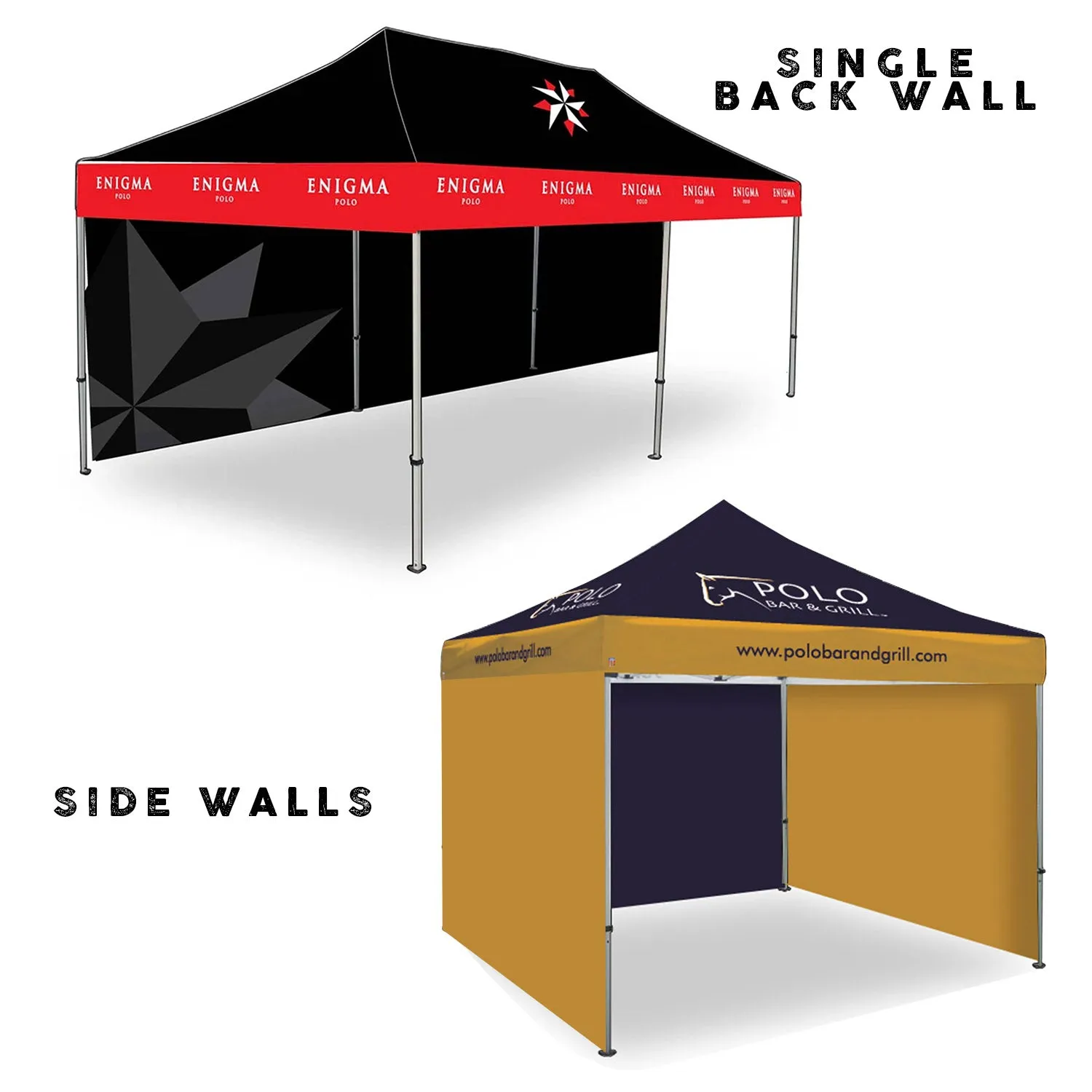 POLO TENT Backwall Single Side