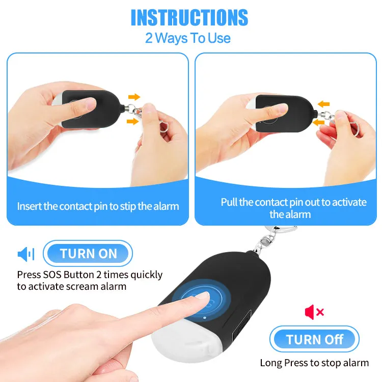 Portable Personal Alarm (White)