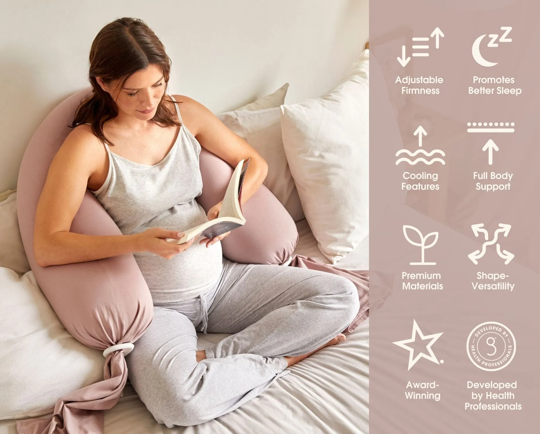 Pregnancy Pillow - Dusty Pink