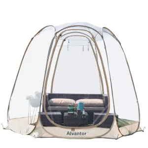 premium Bubble Tent Pop up Canopy Family Camping Gazebo 10'Lx10W'x7'H Beige