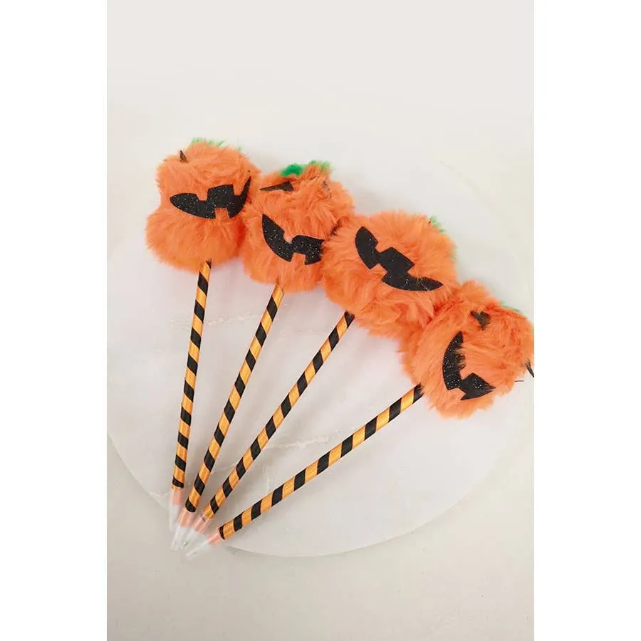 Pumpkin Jack O Lantern Pom Pom Pen