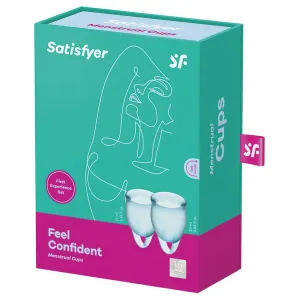 Satisfyer Feel Confident Menstrual Cup - Light Blue