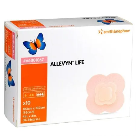 Smith & Nephew 66801069 Allevyn Life Silicone Gel Adhesive Composite Hydrocellular Foam Dressing 15.4cm x 15.4cm