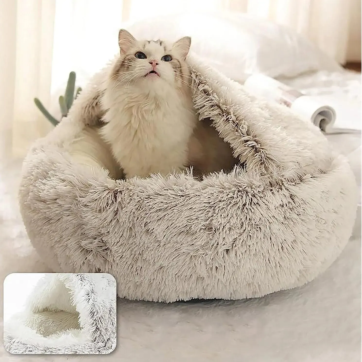 Soft Plush Cozy Pet Bed for Your Cat or Dog