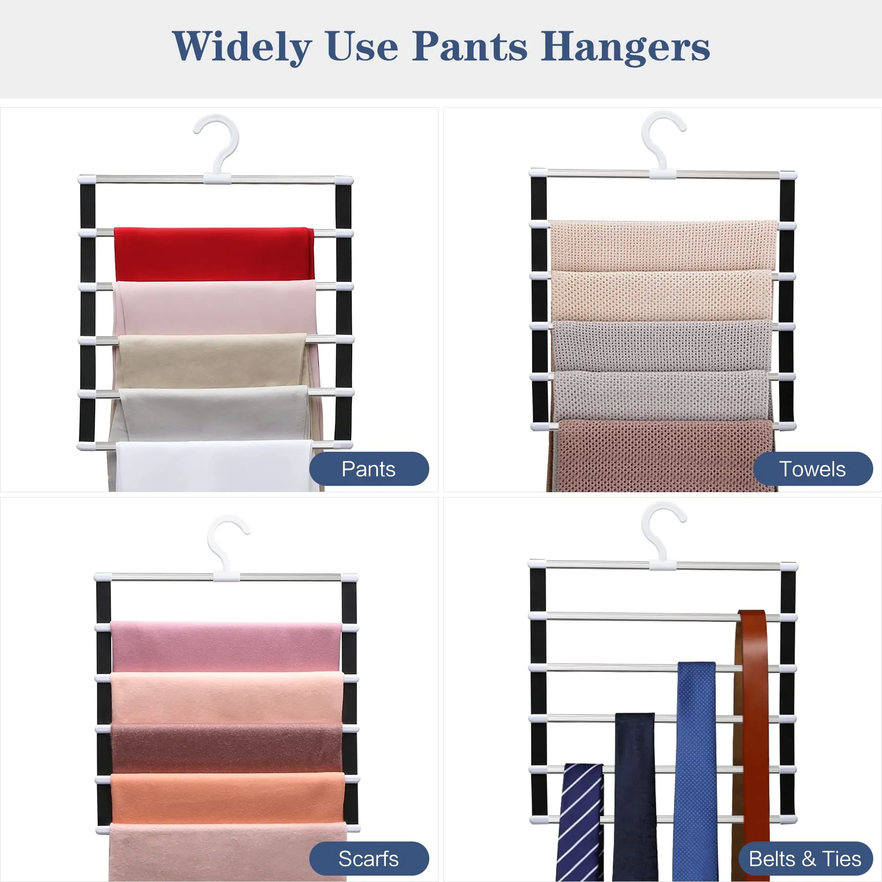 Space Saving Closet Pants Hangers