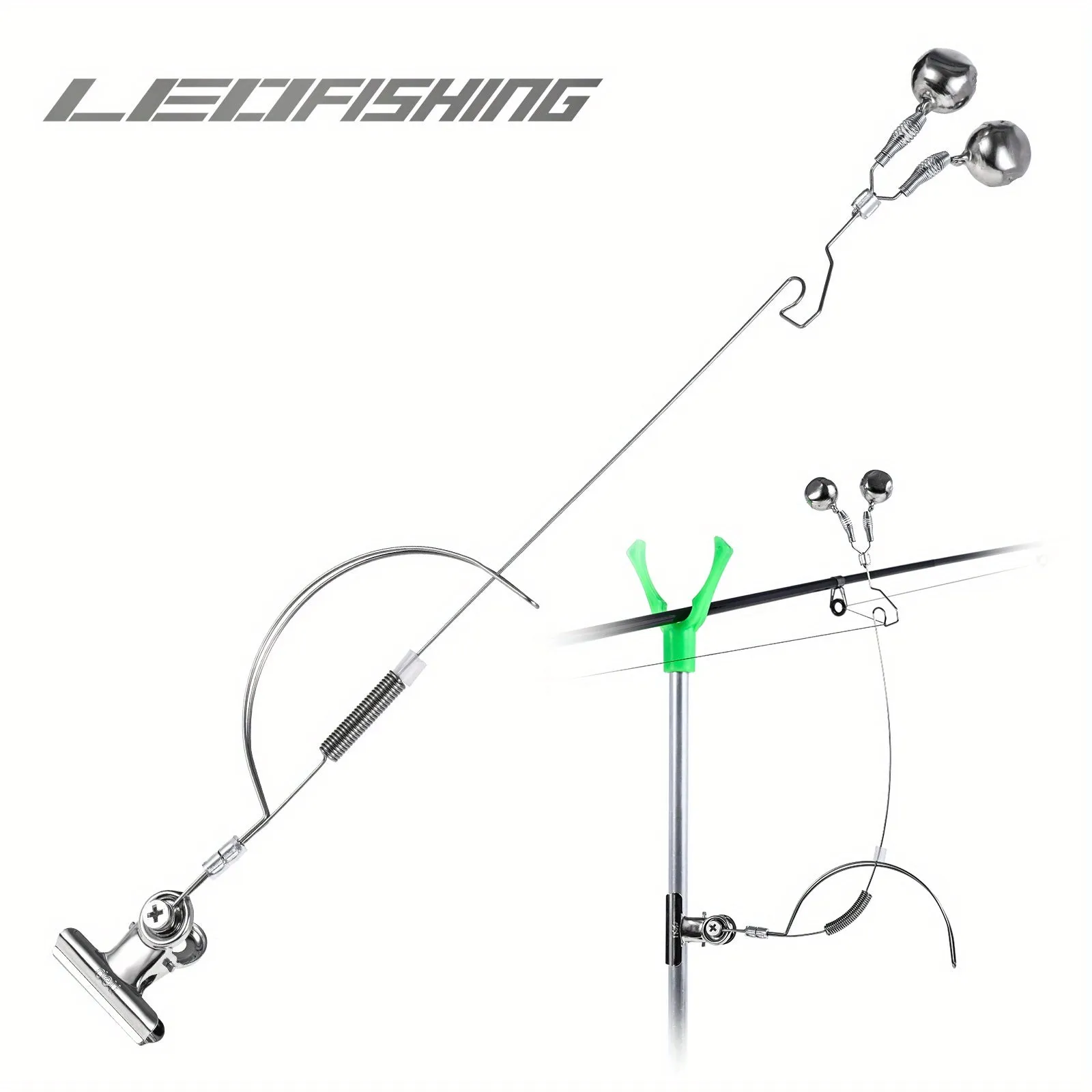 Stainless Steel Fishing Rod Alarm Clip with Loud Indicator