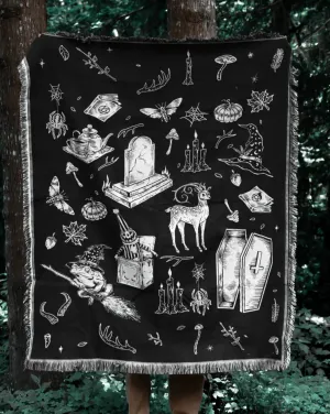 The 'Cottage Witch' Woven Tapestry Blanket