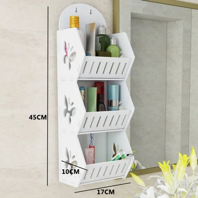 Wall Mounted No-Drill Shelf Storage Organizer