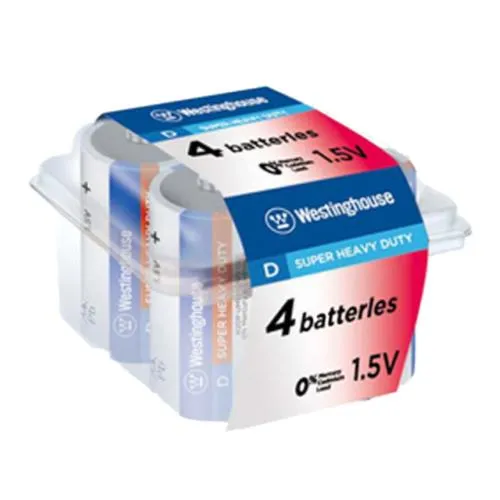 Westinghouse D super heavy duty batteries 4pk