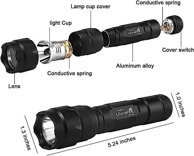 WF-502B Tactical Flashlight With Holster