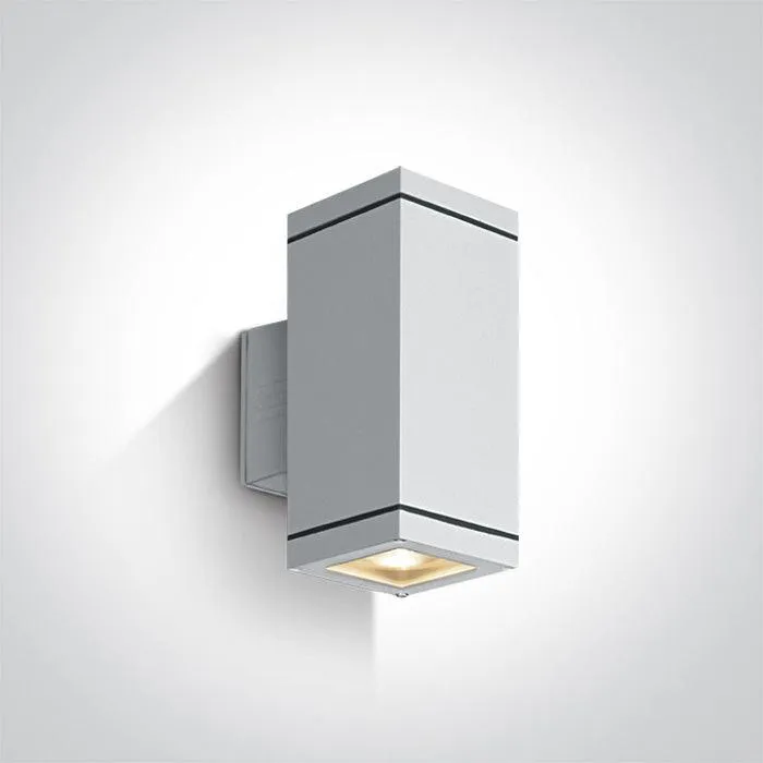 WHITE WALL LIGHT 2xGX53 9w IP54 (PACK OF 6)